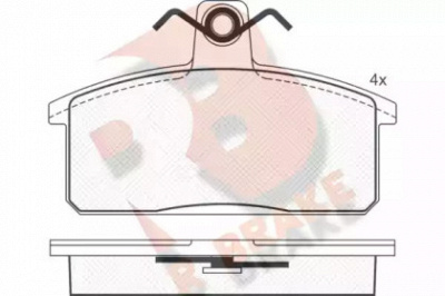 R BRAKE rb1355 -  Комплект тормозных колодок, дисковый тормоз